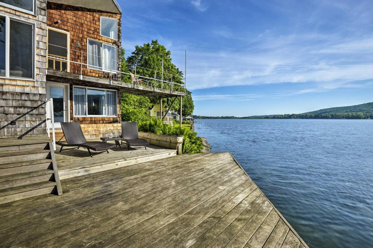 Waterfront Deruyter Home With Private Dock! New Woodstock Bagian luar foto